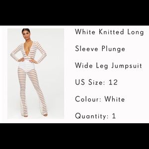 White netted jumpsuit/ coverup